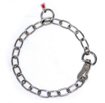 Halskette, verstellbar - mit SPRENGER-Haken - Stahl verchromt 3,0 mm