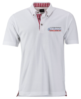 Trachtenpoloshirt Herren weiss